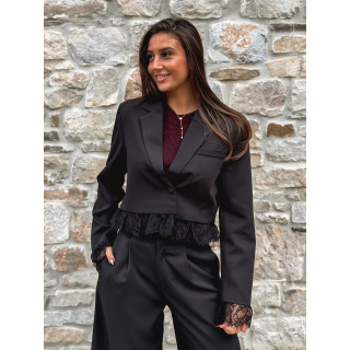 Blazer court Isoline - Noir