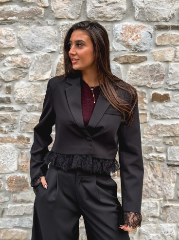 Blazer court Isoline - Noir Blazer court Isoline - Noir