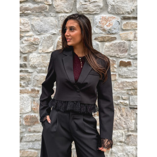 Blazer court Isoline - Noir