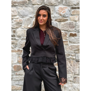 Blazer court Isoline - Noir