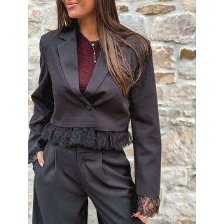 Blazer court Isoline - Noir
