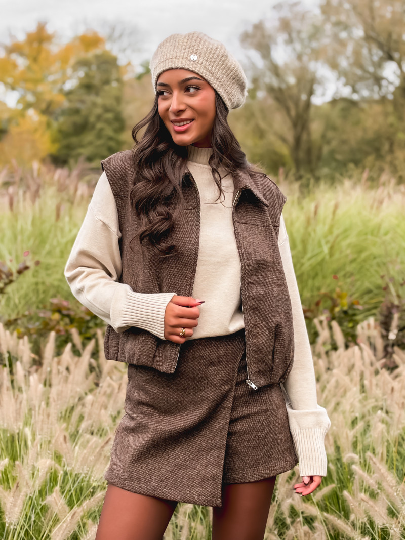 Gilet sans manches Winia - Chocolat