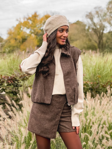 Gilet sans manches Winia - Chocolat