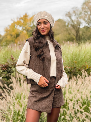 Gilet sans manches Winia - Chocolat