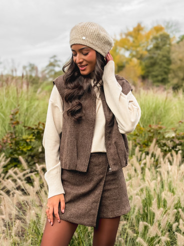 Gilet sans manches Winia - Chocolat