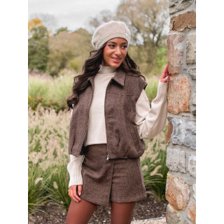 Gilet sans manches Winia - Chocolat