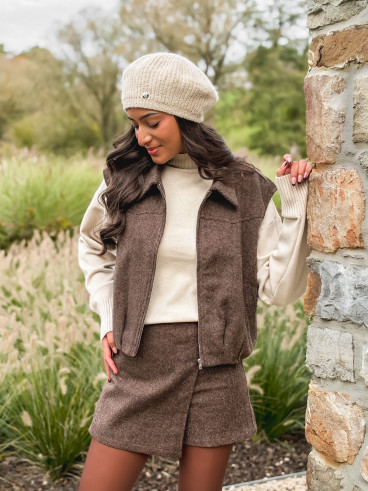 Gilet sans manches Winia - Chocolat