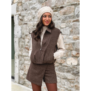 Gilet sans manches Winia - Chocolat