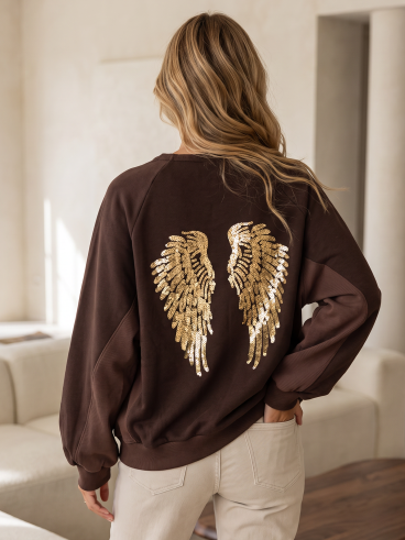 Pull Chloé - Chocolat/Doré Pull Chloé - Chocolat/Doré