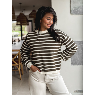 Pull ligné Hind - Kaki