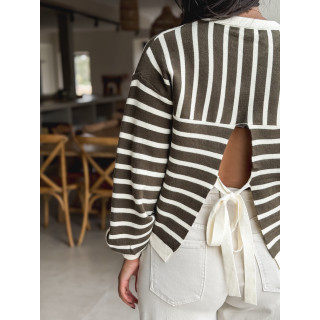 Pull ligné Hind - Kaki
